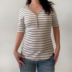 Striped Women's Henley Top